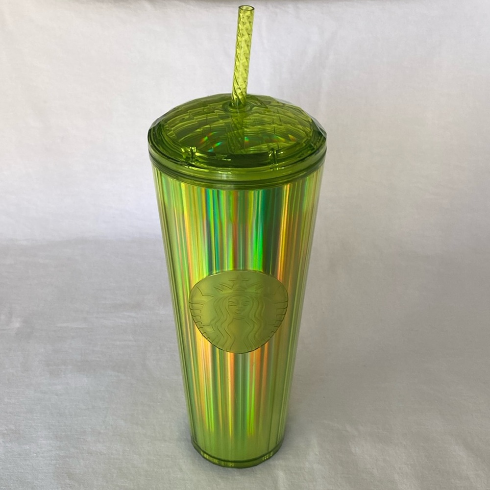 STARBUCKS kaleidoscope lime green SUMMER 2023 24 oz tumbler